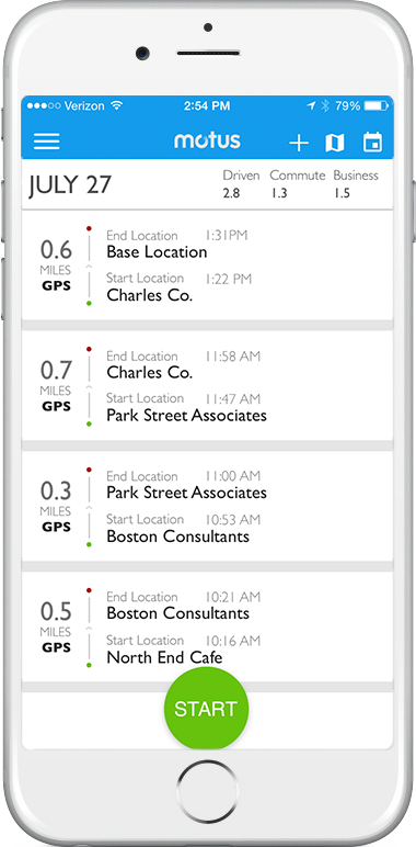 Motus Mileage Tracking