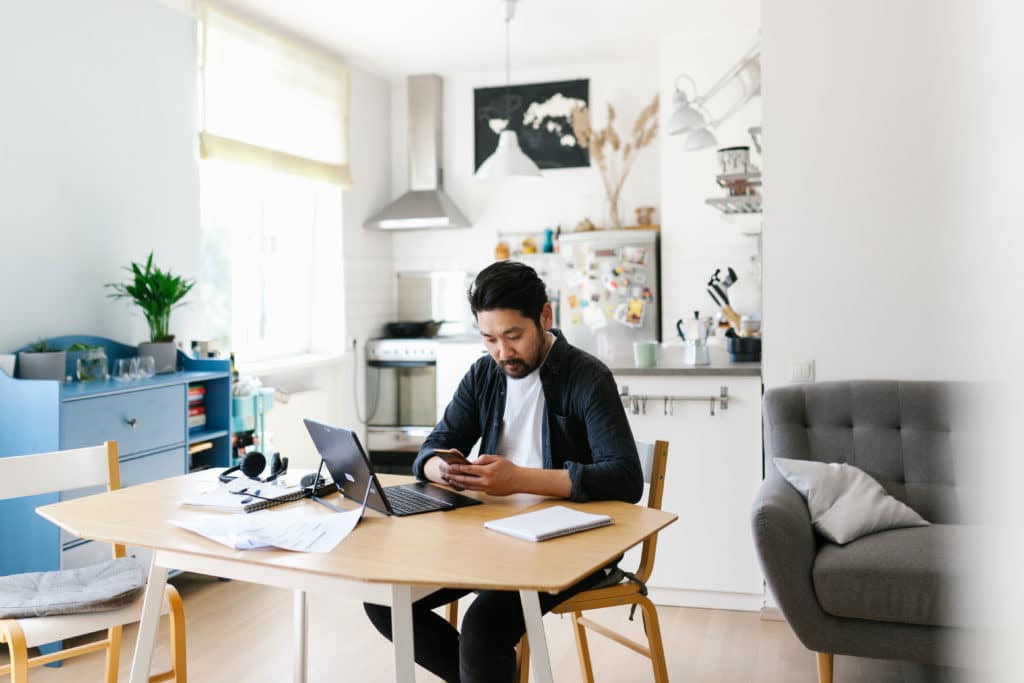 working from home full-time