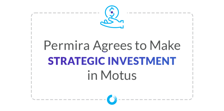 Graphic stating "Permira agrees to make strategic investment in Motus"