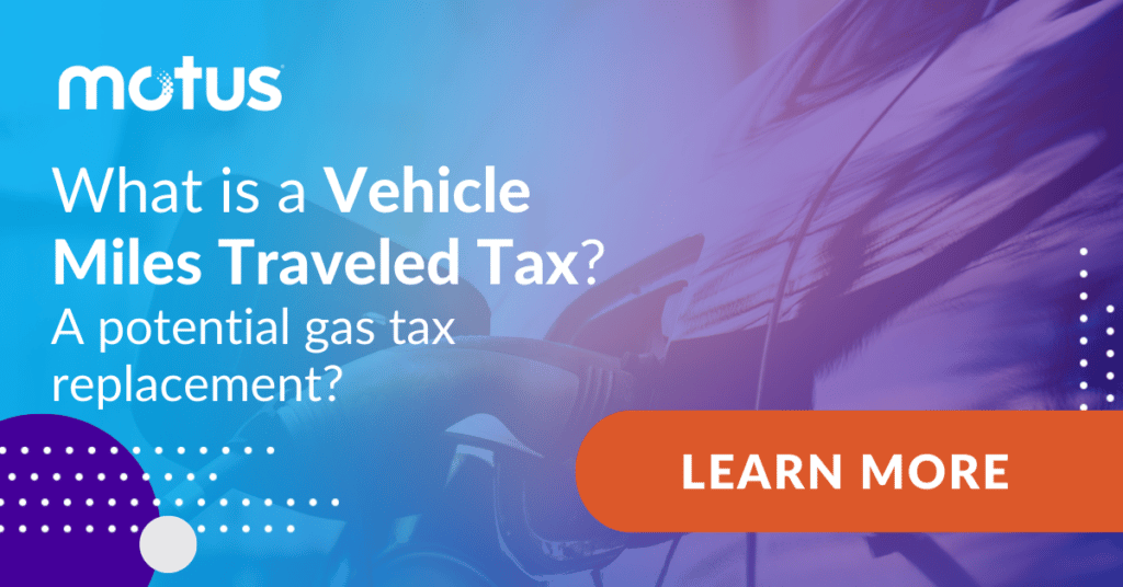 midpage graphic asking "What is a Vehicle Miles Traveled Tax? A potential gas tax replacement?" prompting readers to Learn More. Related to How gas prices are determined topic