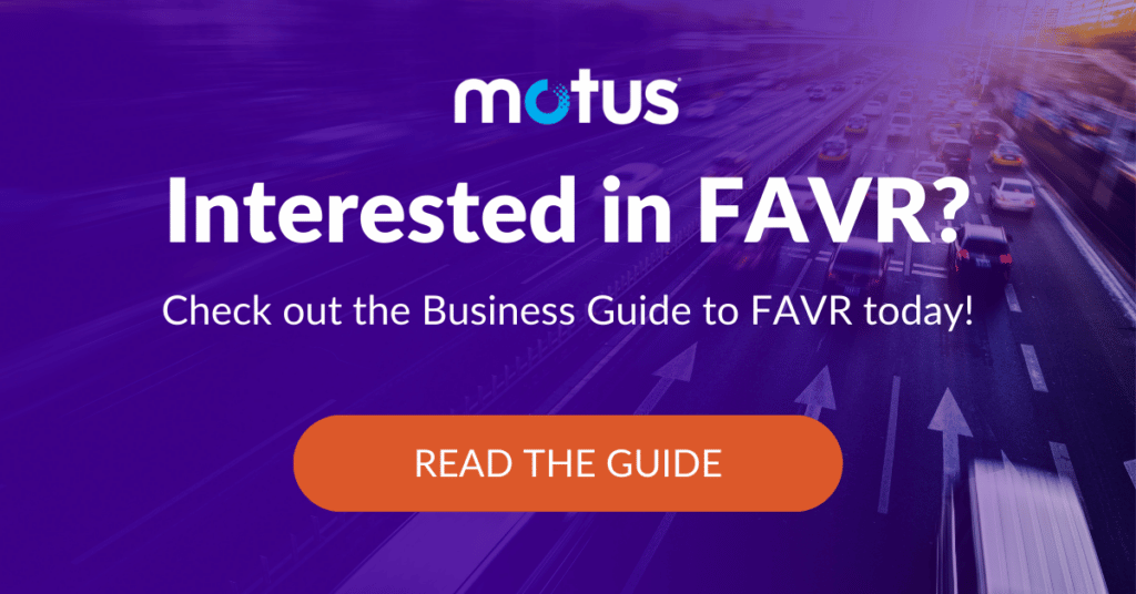 graphic that states "Interested in FAVR? Check out the Business Guide to FAVR today!" with a button saying "Read the Guide." Alligns with IRS Mileage Reimbursement Rules