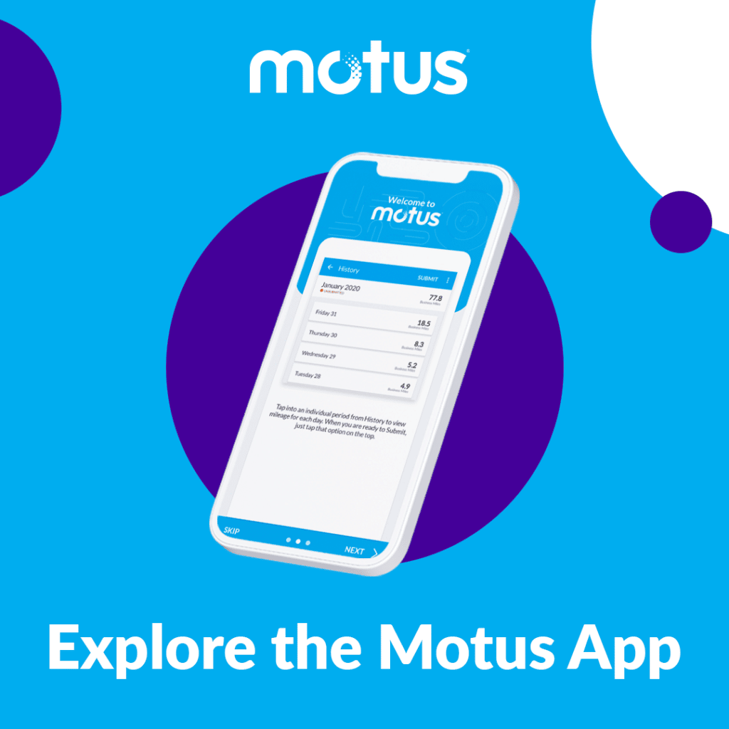a graphic depicting a phone with the Motus app, says "explore the Motus app"