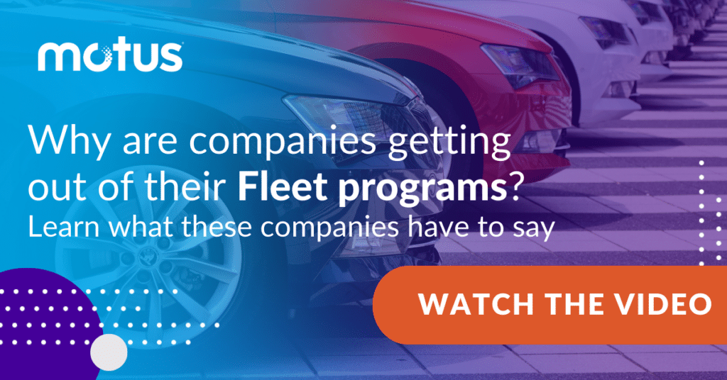 graphic stating "Why are companies getting out of their Fleet programs? Learn what these companies have to say" with button to watch the video, paralleling fleet to favr