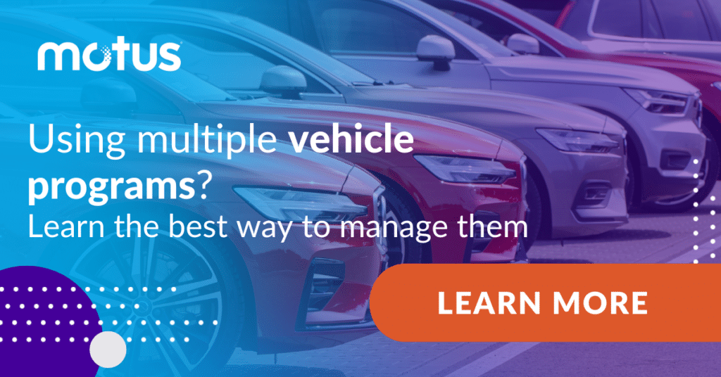 Graphic reading "Using multiple vehicle programs? Learn the best way to manage them. Learn More."