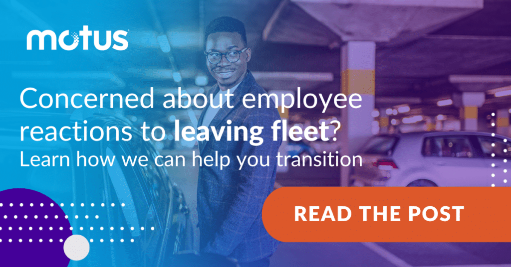graphic stating "Concerned about employee reactions to leaving fleet? Learn how we can help you transition" with button to "Read the post" paralleling FAVR example