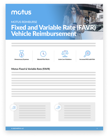 Motus Reimburse FAVR Datasheet Thumbnail